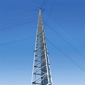 Telecom Communication Guyed Wire Tower Steel 30M Lattice Triangle Triangular