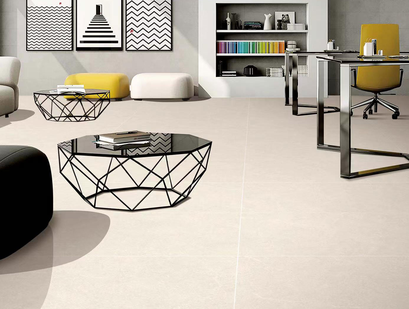 Beige 600x1200mm Soft Glazed Wall Porcelain Tile For Bedroom W.A 0.5%