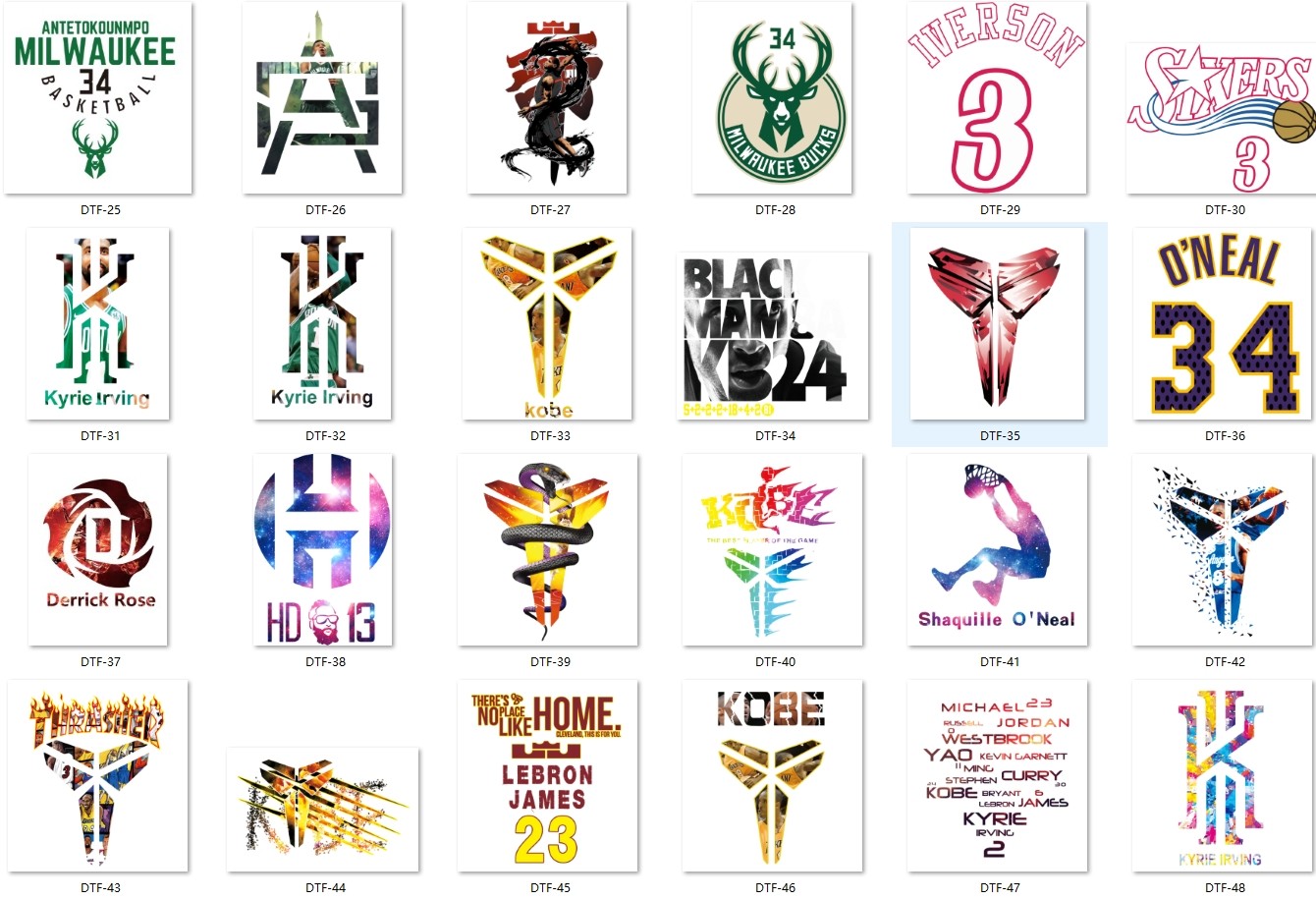 DTF heat transfer stickers Gang heat transfer DTF printing service supports customized batch production