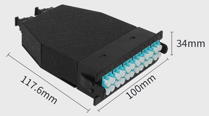 24 Core MPO LC Optical Fiber Module Box Fiber Optic Distribution Panel 40g-100g