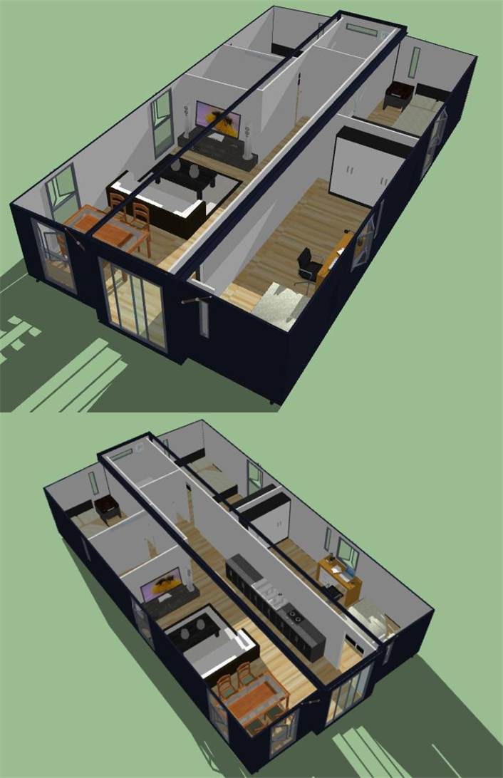 Easy Expandable Container House / Luxury Modern Prefab Homes For Suburban Residence