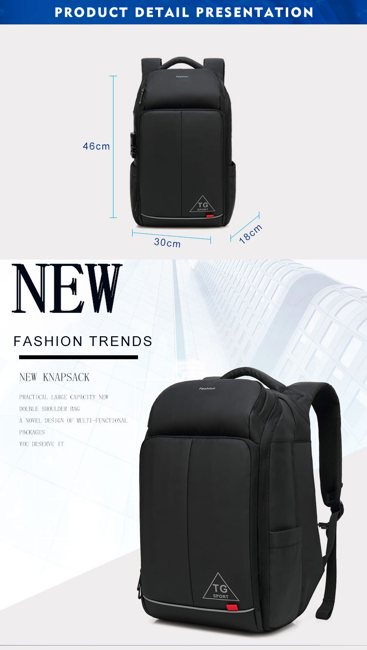 Air Cushion Belt Waterproof Men Business Backpack 20-35 Litre