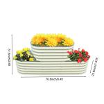 Galvanized Steel Raised Garden Bed 6.4*2.6*2 Ft Modular Planter For Gardening