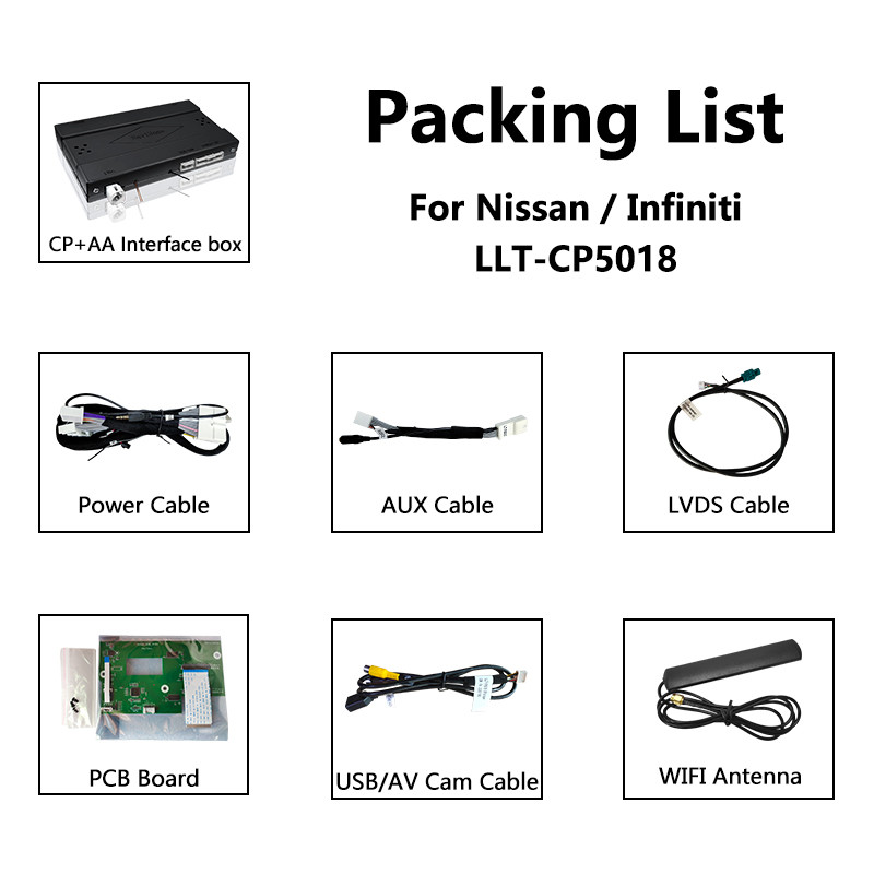 Lsailt Wireless Android Auto Carplay Integration Interface for Nissan Patrol Y62 2018-2020