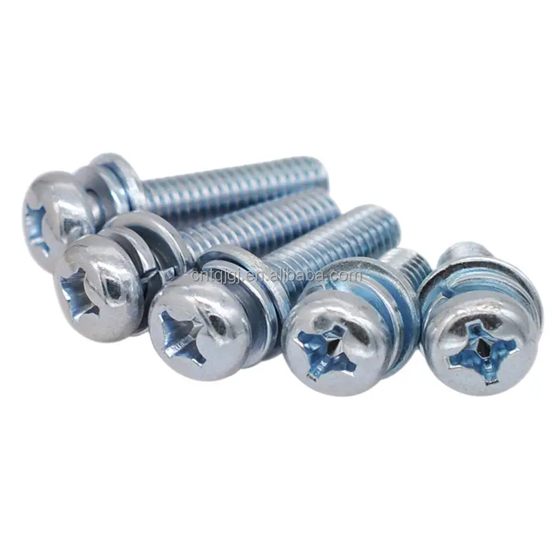 Carbon Steel Assembled Machine Screw Metric Measurement System M1.6 M2 M2.5 M3 M4 M5 M6 M8 M10 M12 M14 M16 M20 GB Standard