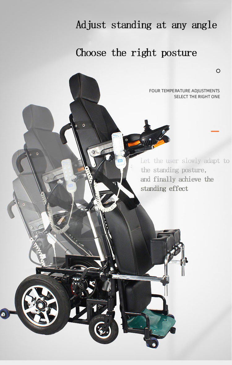 Adjustable Medical Transport Wheelchair Foldable Electric Lightweight Wheelchair 101kg