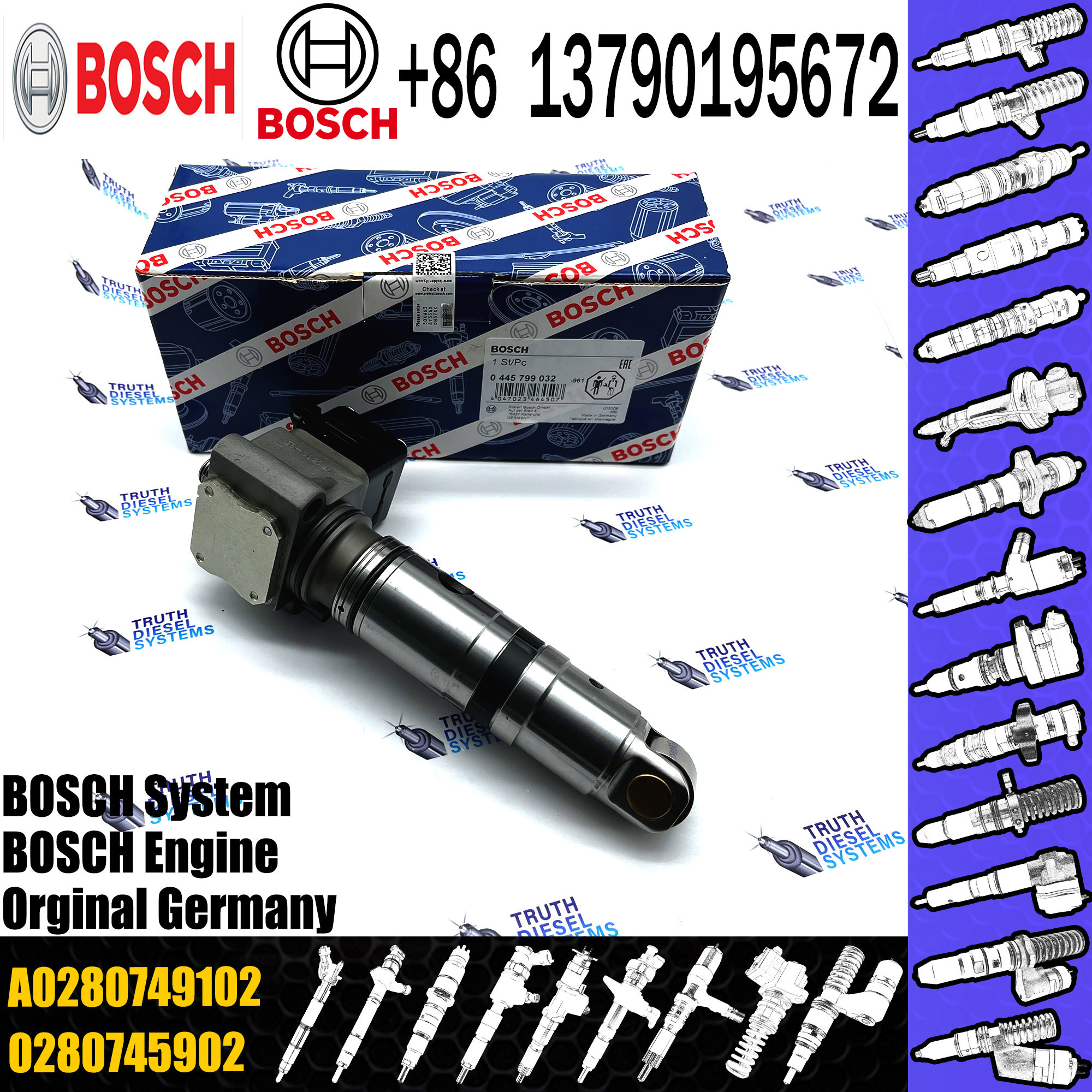 common rail diesel injector Unit Pump 0414799017 0414799032 A0280749102 for Mercedes Benz