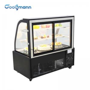 China Double Curved Glass Chiller Cake Showcase 115V 60HZ Pastry Display Refrigerator on sale