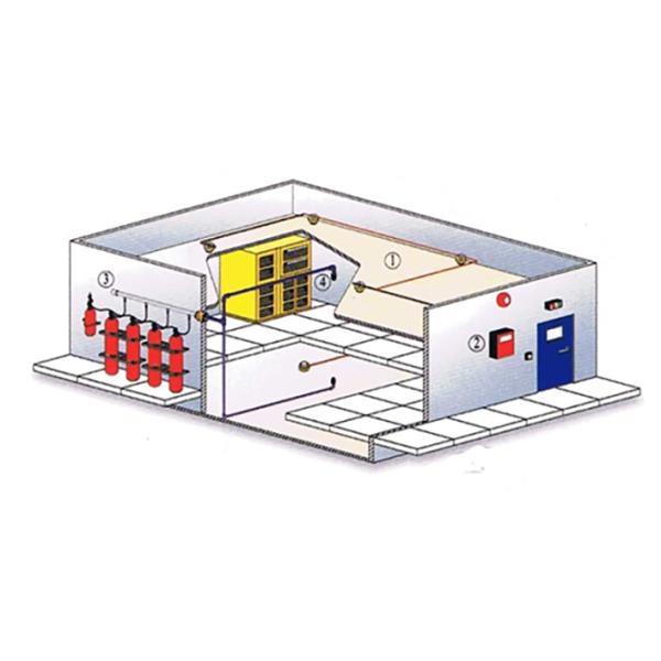 Pipeline Type 40L 90L 120L FM200 Fire Suppression System