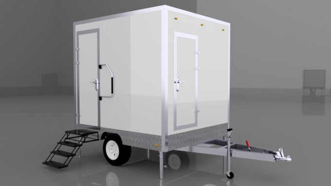 Mobile Toilet Trailer Manufacturer Luxury Portable Restrooms 2 toilets Customized Toilet Trailer 1