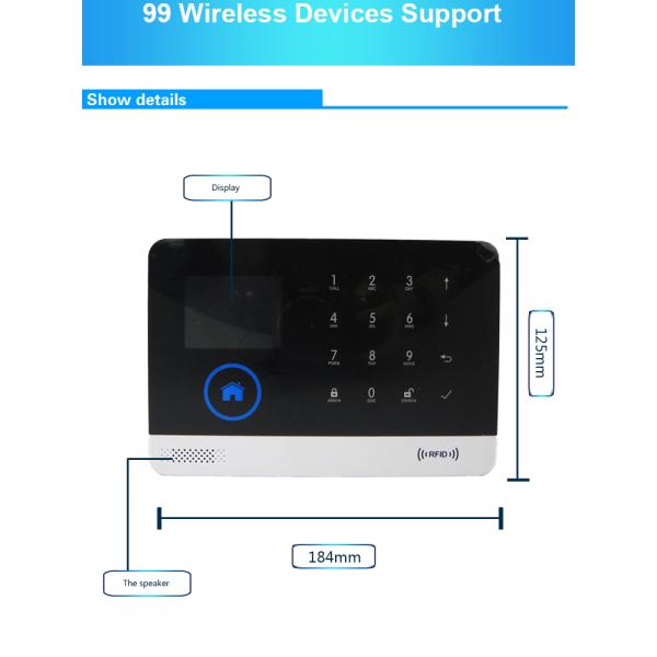 WIFI GSM Wireless Security Alarm System App Control 99 Wireless Zones