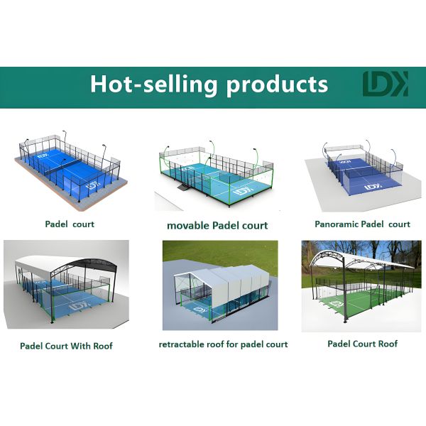 2025 New High-Quality Panoramic Glass Panel Tennis Court, Manufacturer Custom Sales