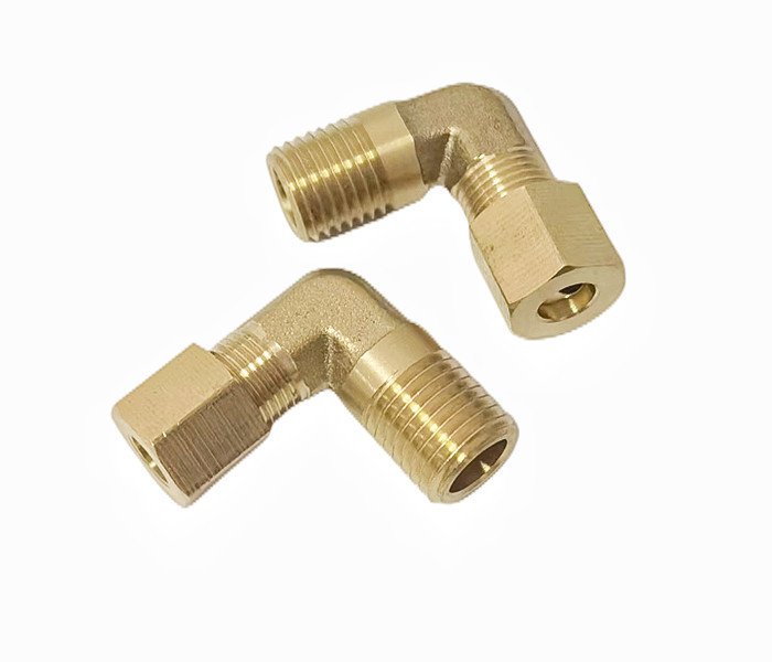Brass 90 Degree Elbow Fitting Compression 1/4x1/4 NPT