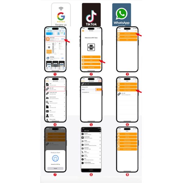 High Quality Customize Printing Epoxy NFC Card Google Reviews Card
