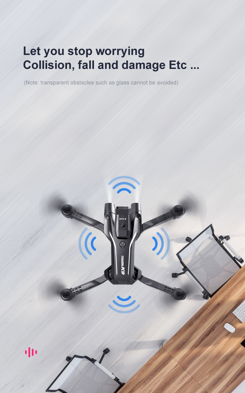 K9 Mini Drone Maximum Flight Time 10-20min Beginner Operator Skill Level 4k HD Dual Camera Four-sided Obstacle Avoidance