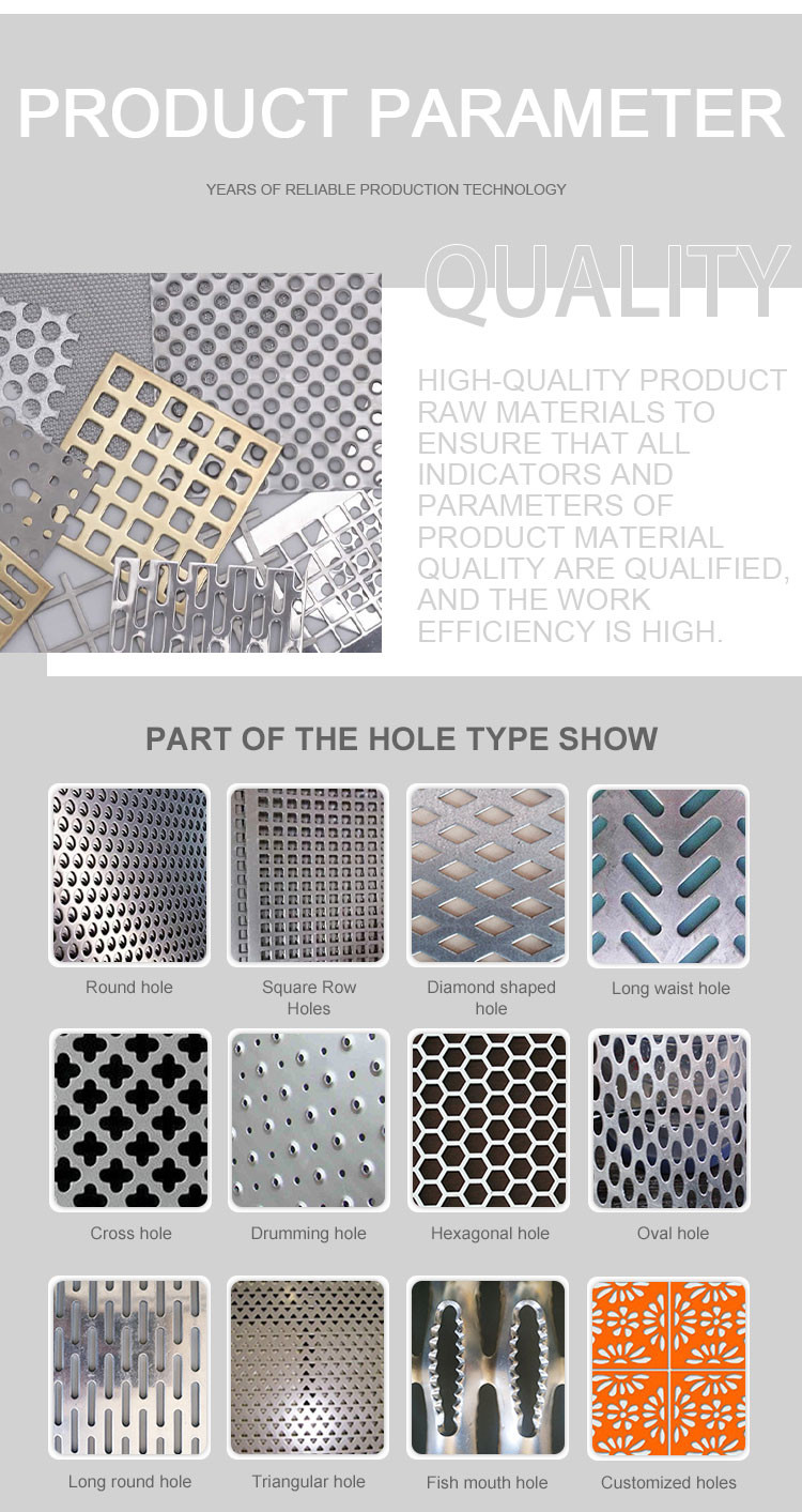 Hexagonal Perforated Sheet with PVDF Coating for Decorative Metal Mesh Technique Perforated