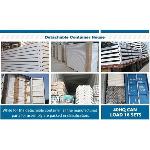Rock Wool Sandwich Panel Q235 Steel Detachable Container House 20ft