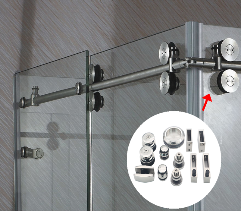 Hand Shower Back Jets Top Shower Shower Room Sliding System for Glass Frameless Door