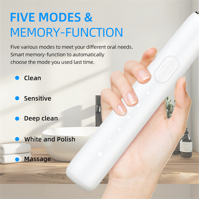 5 Modes Dupont Bristle Adult Sonic Toothbrush Wireless Electric Toothbrush BS63