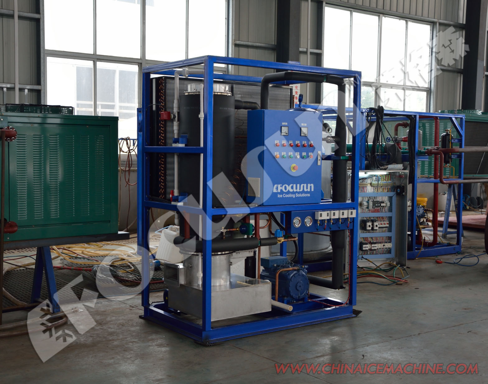 Industrial Edible Ice Production Plant with 2 Ton Tube Ice Machine and PLC Control