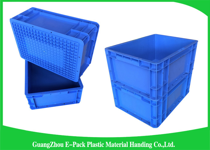 Agriculture Stackable Plastic Storage Containers , Durable Euro Stacking Boxes 610 * 420 * 150mm