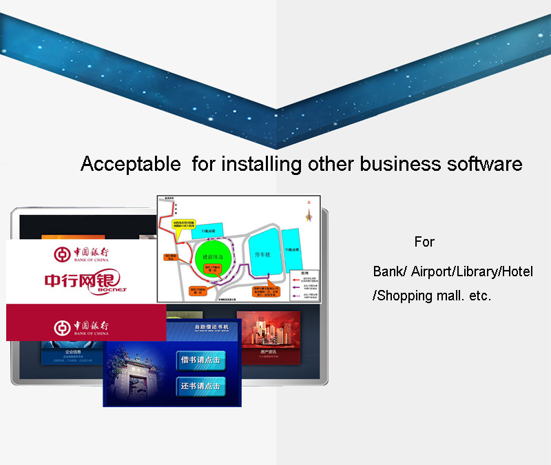 47inch multi touch screen standy kiosk with pocket brochure for AD