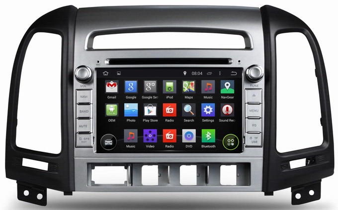 Ouchuangbo Radio GPS Nav Stereo DVD for Hyundai Santa Fe 2006-2012 3G Wifi Android 4.4 OS