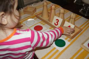 Quality Montessori Materials - Nomenclature Cards for Large Fraction Skittles for sale