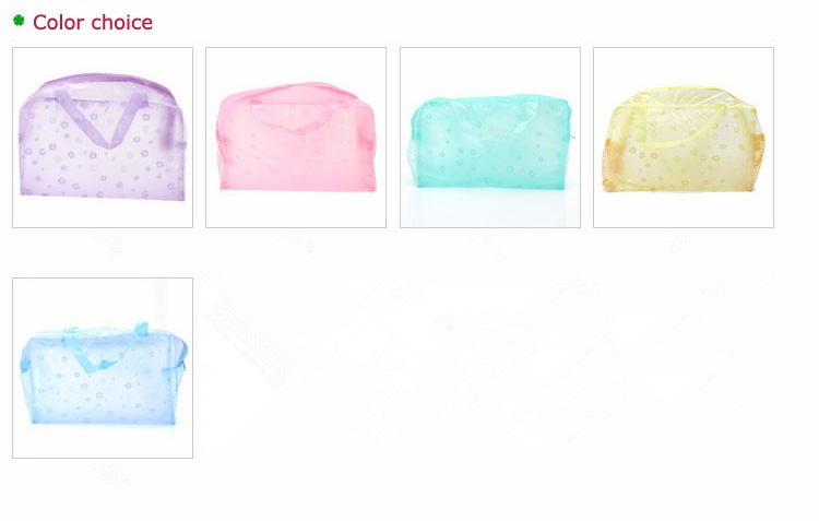 OEM Foldable PVC Cosmetic And Toiletry Bags Portable Makeup Bag With Zipper