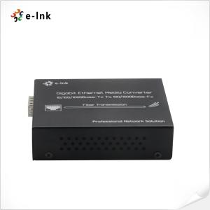Quality 10/100/1000Base-T To 100/1000Base-F Gigabit Fiber Optic Cable Ethernet Media Converter Single Core MM for sale