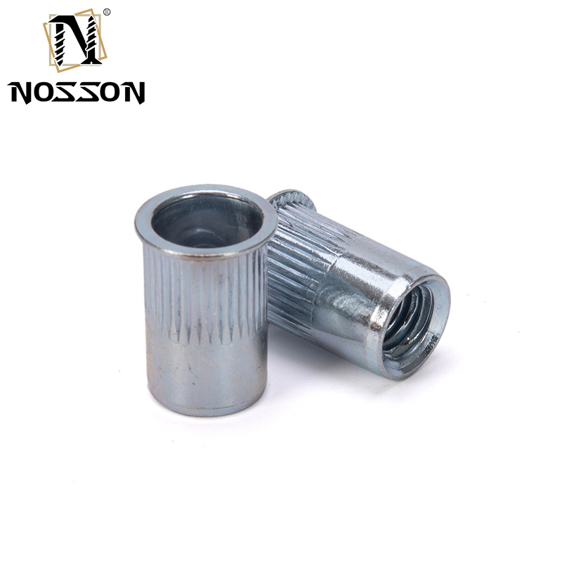 ZINC PLATED Aluminum Rivetnuts Blind Set Nutserts Threaded Insert Nutsert Cap Flat Head Rivet Nuts M3 M4 M5 M6 with 304 Stainless Steel