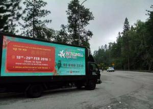 Quality 2R1G1B PH12 led screen billboard truck Mounted Installation , led display trailer for sale