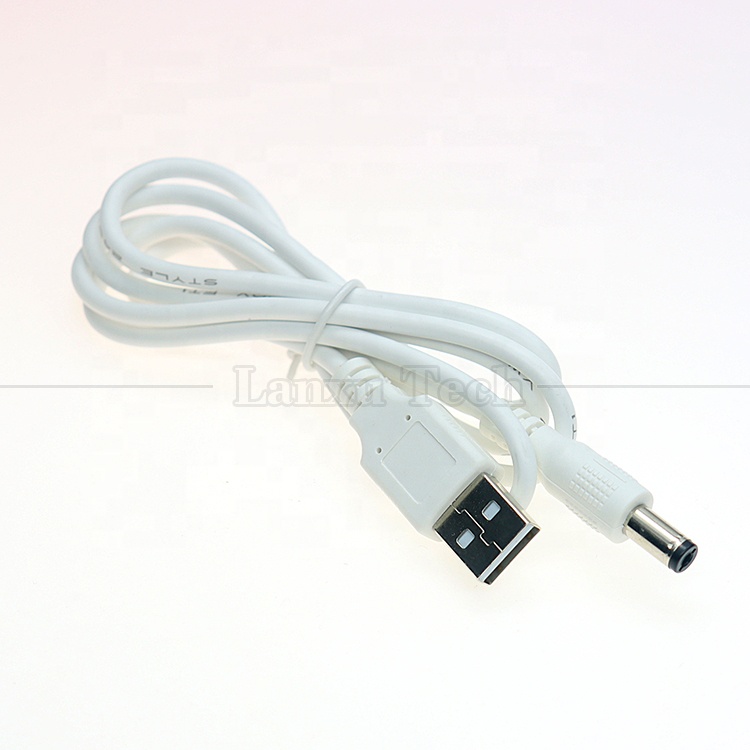 USB A Male to 2.1x5.5mm DC Barrel Jack Connector Power Charging Cable for Router Speaker