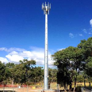 Quality High Mast Telecom Mobile Telephone Masts 60m Galvanized Steel Pole for sale