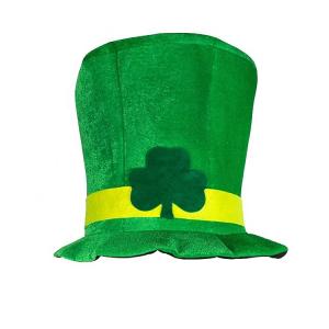 Quality Irish Festival St Patricks Day Hat , Shamrock Green Top Funky Festival Hats for sale