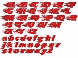 Quality Embroidery fonts Blazed95 for sale