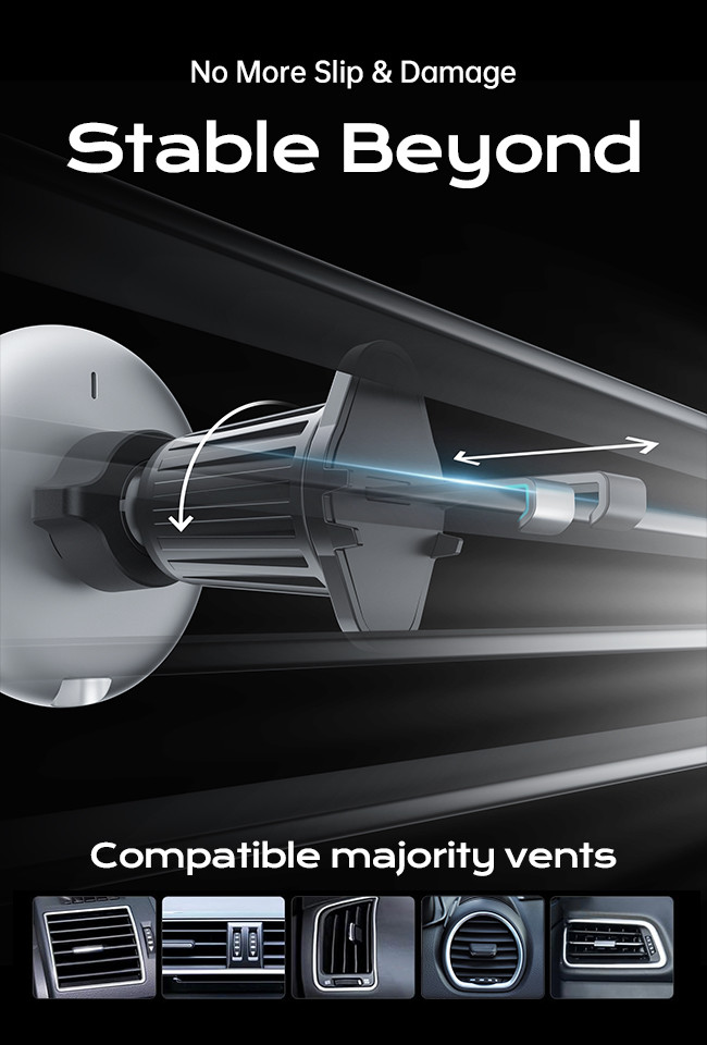 Running Light Wireless Magnetic Car Charger Customizable Flexible Mounting