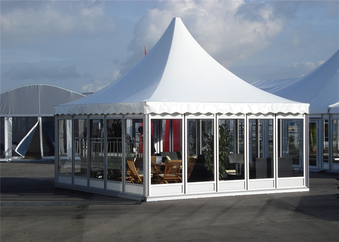 Big 3x3m 4x4m Outdoor Pagoda Tents UV - Resistant For 50 People
