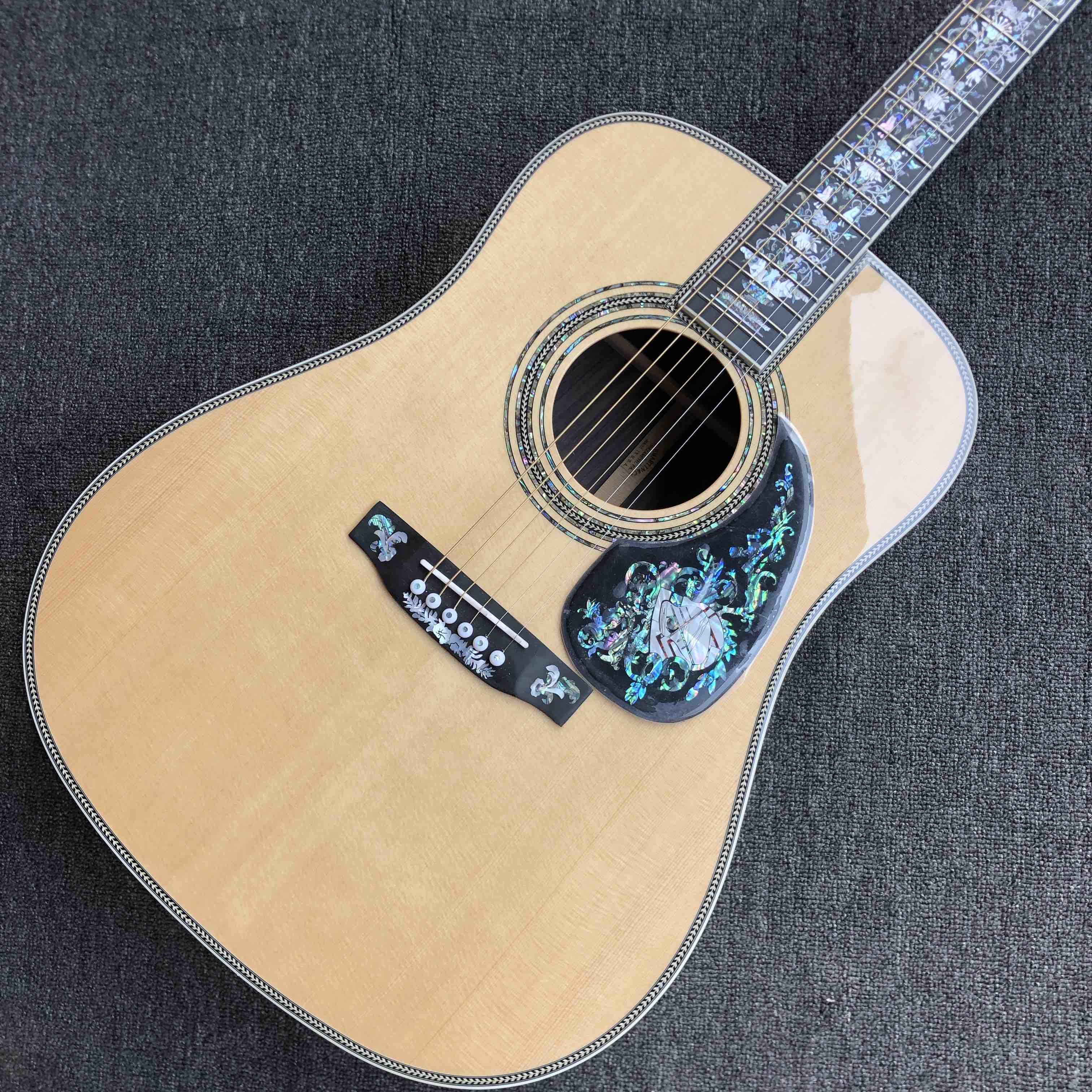 Custom Grand D-100A Acoustic Guitar AAAA All Solid Wood MT Guitar