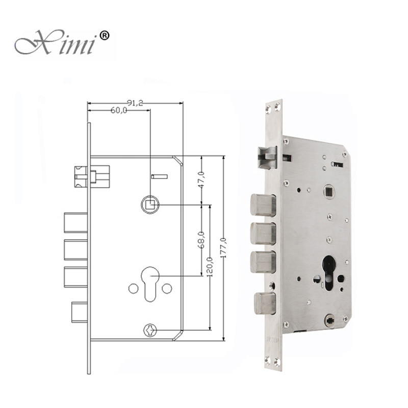 Metal 360° 1S Biometric Fingerprint Door Lock 6V Battery