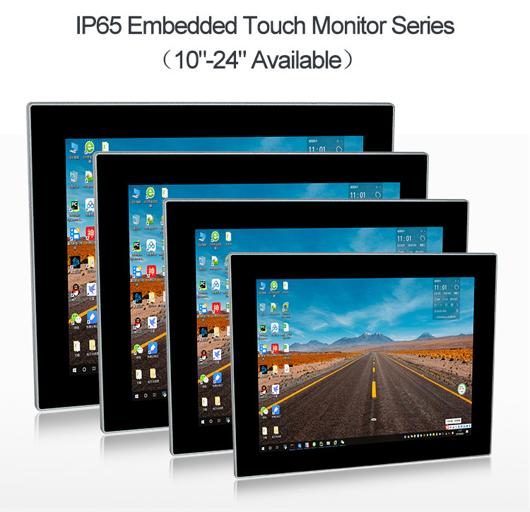 Ip65 12" Multi Touch Capacitive Touch Monitor VGA DVI USB HDMI Vesa Mounting