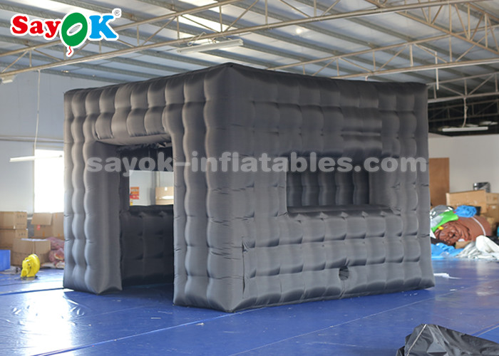 Best Inflatable Tent Black Color Inflatable Cube Tent 210D Oxford Cloth For Trade Show