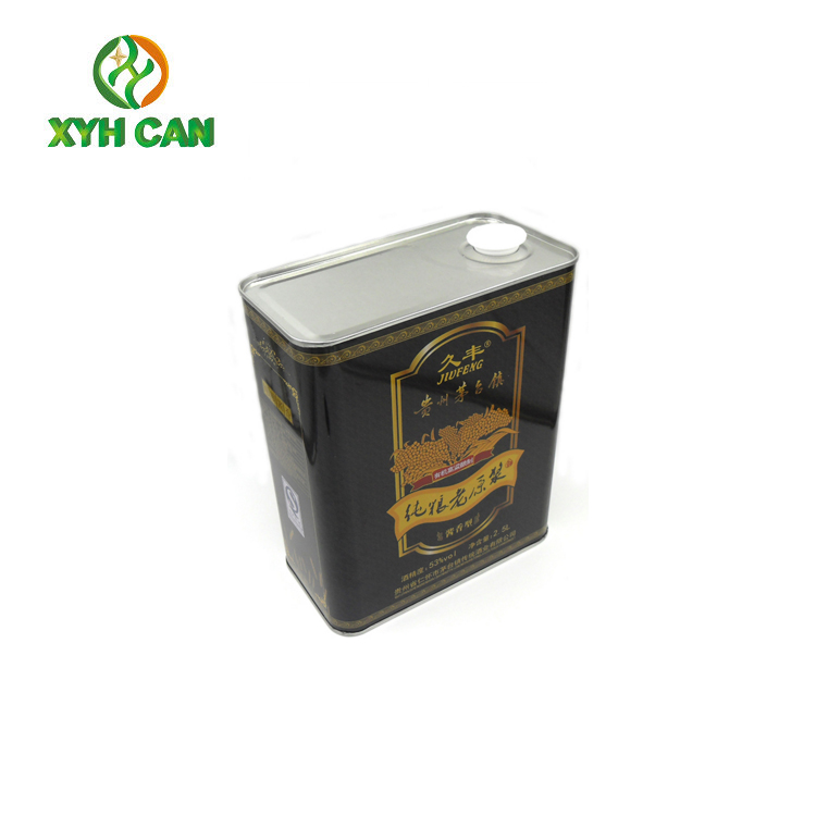 Olive Oil Tin Can of Square Shape High Performance Packaging With Bottle Stopper