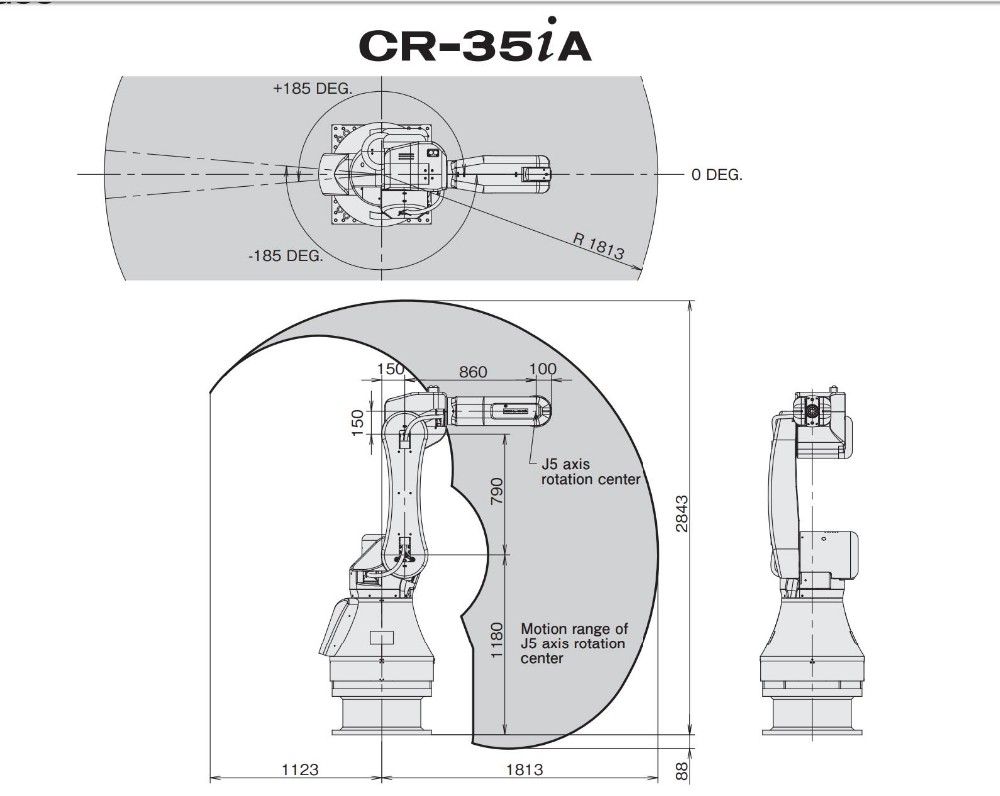 1.8m Reach Automatic Robotic Arm 35kg Payload CR - 35 IA With Integrated Safety Sensor
