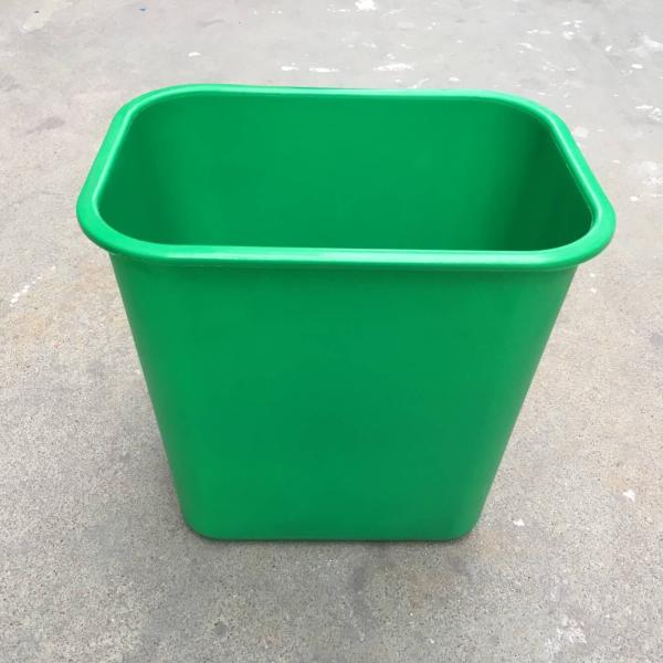15L Lidless Small Plastic Trash Can For Office Household Recycle Garbage Can