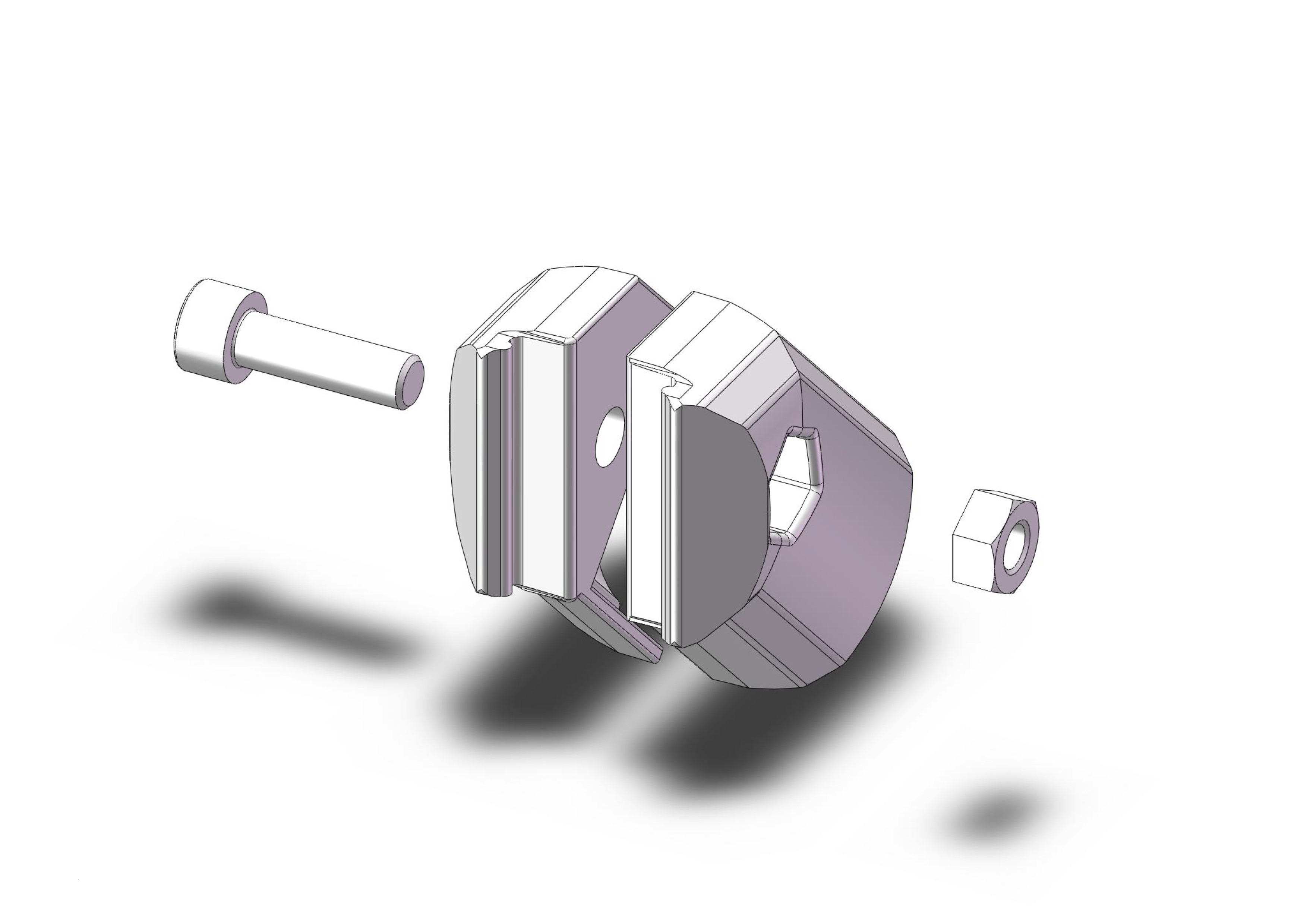 ADC12 Aluminum Tube Fitting AL-3 45 Degree External Fixing Support