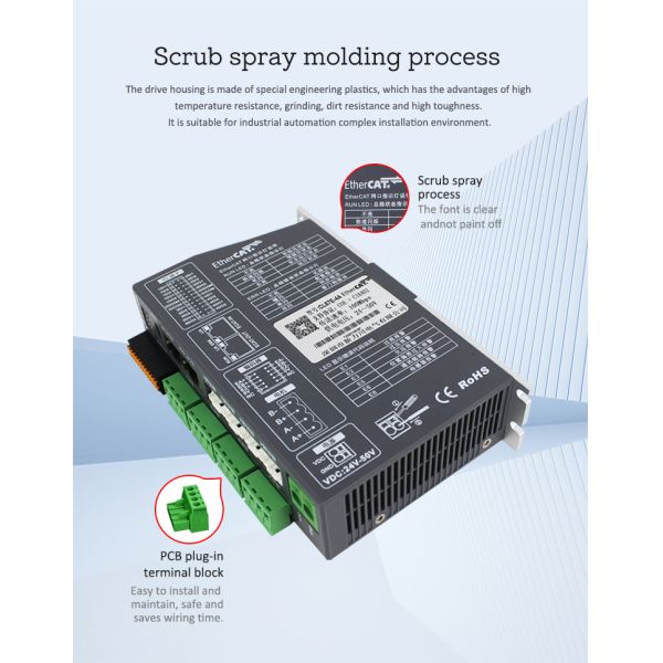 Lichuan 4-Axis DC Closed Loop Stepper Motor Drivers Controller Kit 0.48N.m 2Phase Nema17 DC24V~50V 1.2A 1000PPR