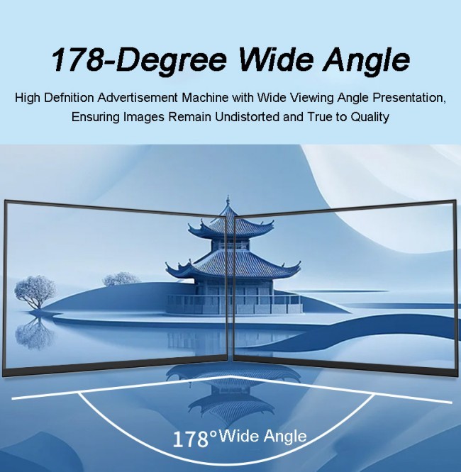 55 Inch Indoor Wall Mounted Window Video Advertising Display Board Digital Advertising Screen