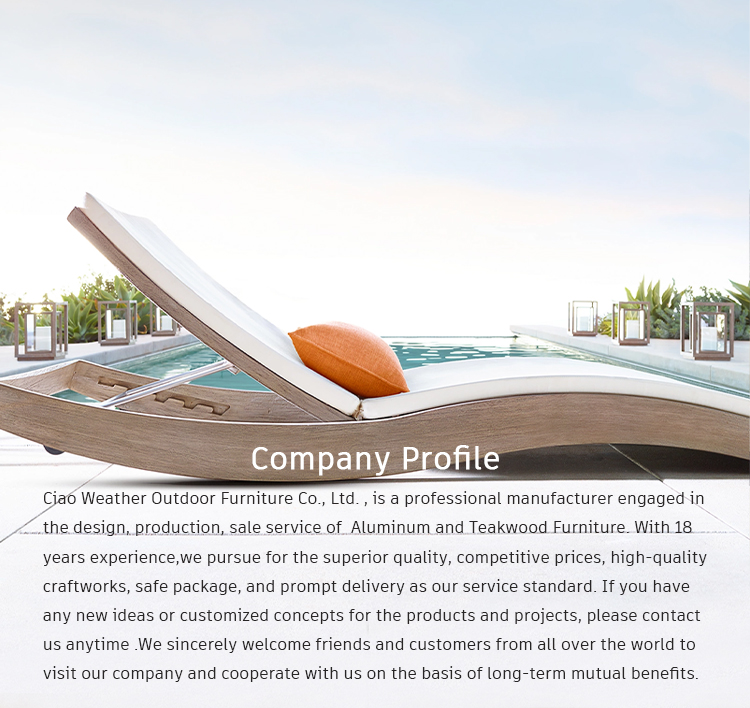 Sun Lounger Hotel Patio Modern Resort Beach Chaise Villa Pool Lounge Chairs Outdoor Pool Teak Outdoor Sun Lounge Chair