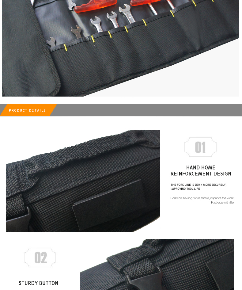 China Suppliers Custom Knife Pouch Multifunctional Rolling Tool Bag